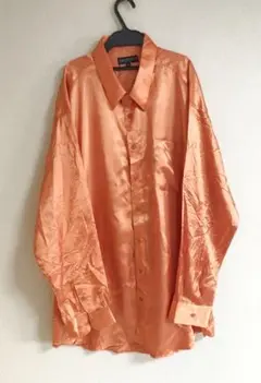 【ビッグサイズ】古着 DANIEL ELLISSA サテンシャツ 19 1/2