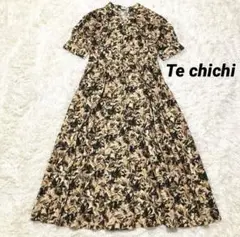 Te chichi 　テチチ　ボカシリーフプリントワンピース