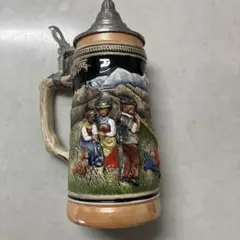 ビアジョッキ　スイス　蓋付き　マッターホルン