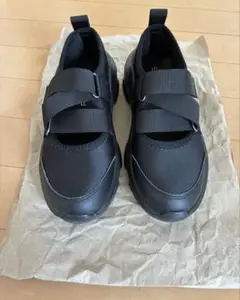 RUPIS 厚底ベルトスニーカー ブラック　Sサイズ　厚底スニーカー