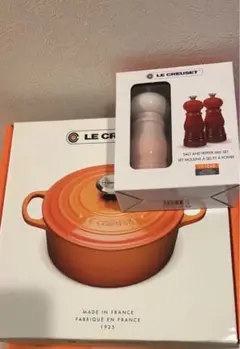 ルクルーゼ ブーケピンク鍋 パウダーピンクソルトセット