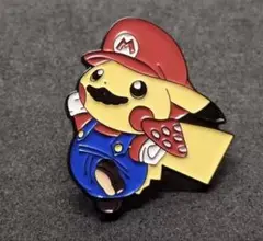 【 マリオピカチュウ☆バッジ☆ピカチュウ☆マリオ