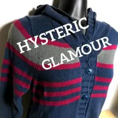 bo16. HYSTERIC GLAMOUR 長袖ニット ネイビー レディースM