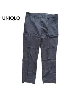 UNIQLO ユニクロ チェック柄 パンツ アンクルパンツ ネイビー 夏 夏用