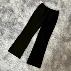 未使用級『la IMAGE』ラ・イマージュ　フレアパンツ　黒　長ズボン　日本製