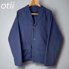 OTII オティ コットンナイロンオーバーサイズジャケット ラグラン ネイビー