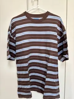 BEAMS ボーダー 半袖 ビッグ Tシャツ ブルー ブラウン カットソー