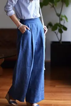 型紙 パターンレーベル ワイドパンツ L