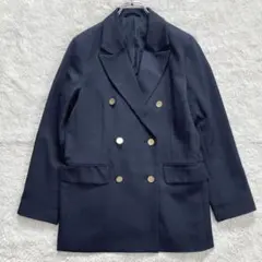 極美品・23年モデル✨GU　ダブルブレストブレザー　紺ブレ　金ボタン　サイズM