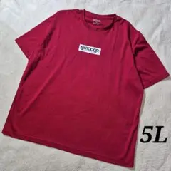 大きいサイズ OUTDOOR PRODUCTS 赤 半袖 Tシャツ ロゴプリント