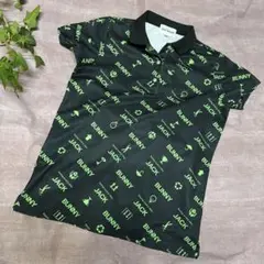 サイズ1 ジャックバニー　ポロシャツロゴ入り黒ポロシャツ