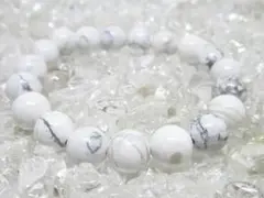 〇【ハウライト】玉経10㎜ 天然石ブレスレットパワーストーン