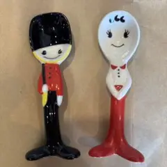 小さなキャラクタースプーン 兵士と女性