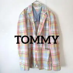 TOMMY トミーヒルフィガー チェック柄テーラードジャケット