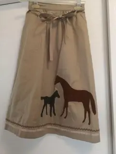 Dimanche a Paris アップリケ巻きスカート