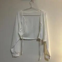 カーディガン　ボレロ　白