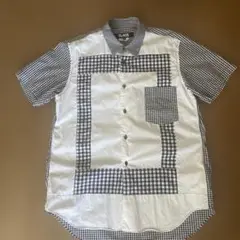 【美品】BLACK COMME des GARÇONS 半袖パッチワークシャツM