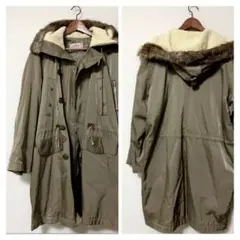 80s vintage coat オーバーサイズ モッズコート カーキ