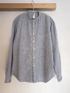 美品！マーガレットハウエル ストライプバンドカラーシャツ メンズ S