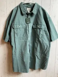 L.L.Bean ワークシャツ グリーン 半袖