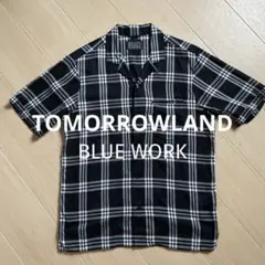 【美品】トゥモローランド BLUE WORK 開襟シャツ