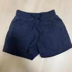 ネイビー刺繍ハーフパンツ 120cm