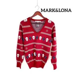 MARKu0026LONA マークアンドロナ 長袖 ニット セーター ドクロ レッド S
