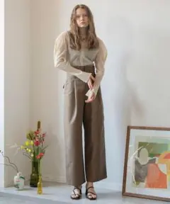 MAISON SPECIAL 21ss シャンブレーハイウエストパンツ 通年