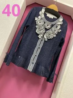 スーパービューティー♡ フラワーモチーフデザインニットアンサンブル