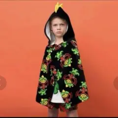 45.ヒステリックミニ　ミニラ　フード付きタオルポンチョ