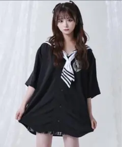 未使用品　TRAVAS TOKYO セーラーカラー半袖シャツ