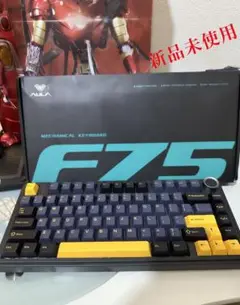 新品 AULA F75 ゲーミング キーボード サンダーバラック グレーアクシス