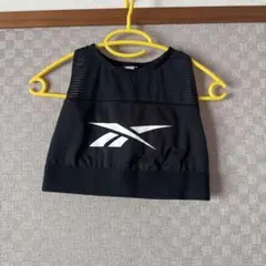 Reebok ロゴ入り ブラックタンクトップ