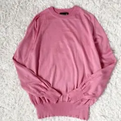 ドゥロワー 18Gコットンシルククルーニット ピンク シルク Drawer
