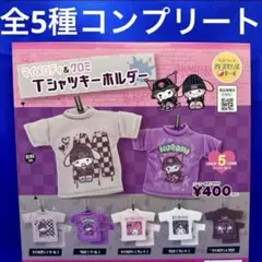 マイメロディ&クロミ　Tシャツ　キーホルダー　全5種　コンプ　ガチャ　サンリオ