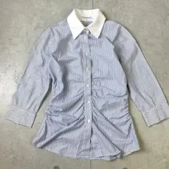 【ナラカミーチェ】七分袖ブラウス ストラップ ギャザー 0サイズ