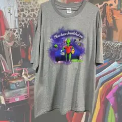 オーバーサイズ　Tシャツ　ストリート　宇宙人　宇宙