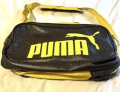 【中古】PUMA ショルダーバッグ イエロー×ブラック 使用感あり