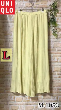 UNIQLO シフォン プリーツ スカート パンツ L 437166 値下げ
