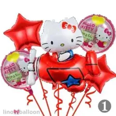 かキティーバルーン　5pセット　誕生日バルーンセット　キティー　マイメロ