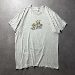 Hanes バンド　フェスエンジェル　アート　y2k グレー　灰色　L