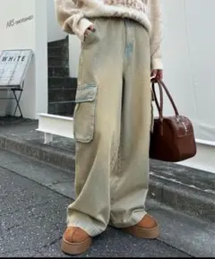 CIAOPANIC TYPY ワイドデニムカーゴパンツ　ベージュ　M 未使用