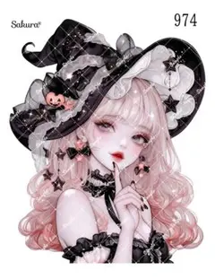《No.974》オリジナル人物ステッカー 女の子 シール ステッカー