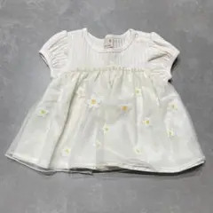 花柄刺繍クリーム色チュニック