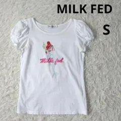 MILK FED　プリントtシャツ　アイスクリーム　y2k　白T　Sサイズ