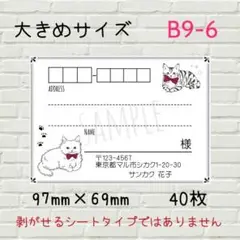 B9-6　宛名シール　大きめサイズ　40枚