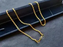 k18gf（k18刻印あり） ツイストチェーン ネックレス　60cm 13g