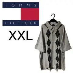 トミーヒルフィガー TOMMY メンズ ポロシャツ グレー2XL