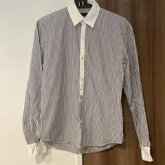 お買得　GRIGIO ストライプ 長袖　ワイシャツ　日本製　綿100% 男女兼用