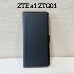 ZTE a1 ZTG01 ケース カバー 手帳型ケース ブラック×ブラウン